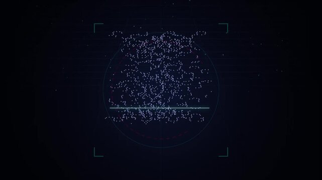 2027 digital text on screen with scanning effect and cyber security theme motion graphic.