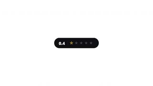 Star rating badges with numerical scores for feedback display