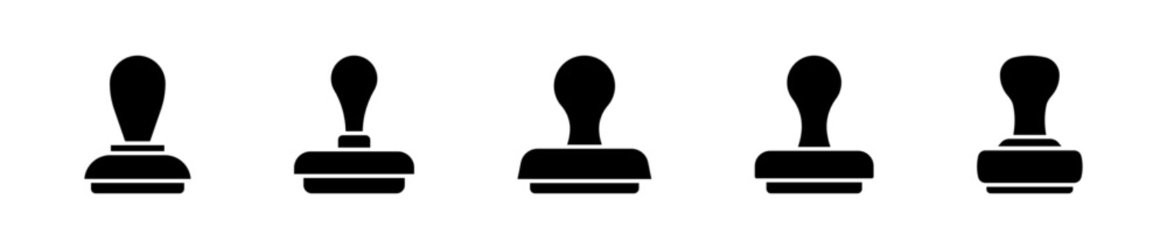 Set of rubber stamp icons