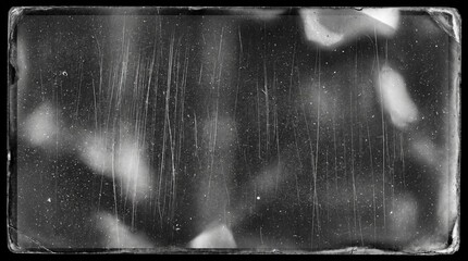 Obraz premium Old film texture with scratches, noise and light leaks. Realistic transparent overlay film texture in black-white, dust and grain. Distressed retro movie or photo negative effect of cinema nostalgia