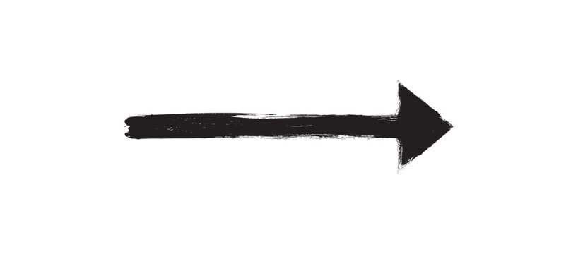 Grunge arrow brush. Grunge arrow paint,Grunge arrows collection.Vector illustration. 