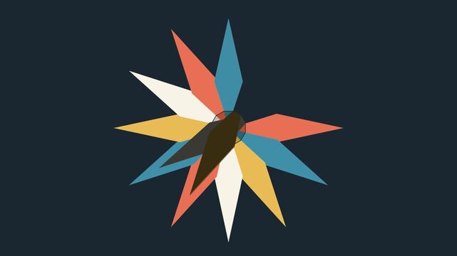 A refined, ultra-smooth 2D geometric animation of a compact folded paper object that sequentially unfolds into a radial burst, wiping the frame, then reversing with high-precision physics and shading.