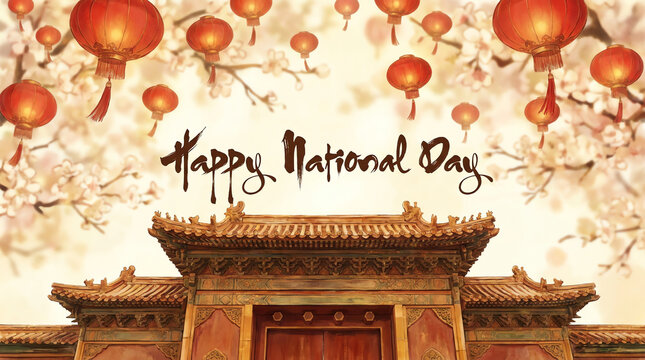 Celebrating the glorious national day of the people's republic of china with joyful festivities and patriotic pride across the nation