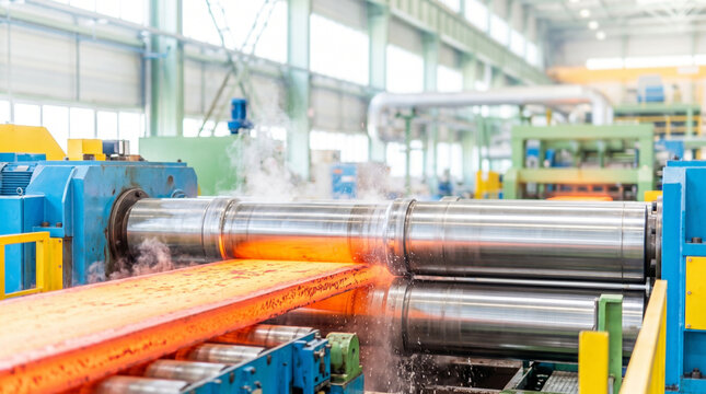 Rolling mill metal sheet flattening in a modern manufacturing facility  