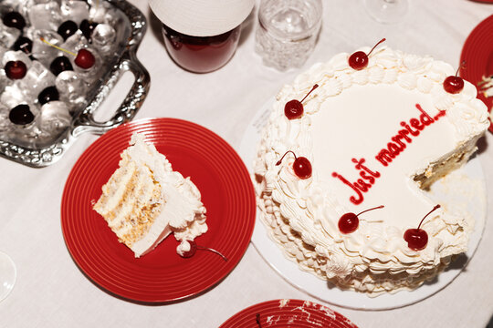 Wedding cake from above