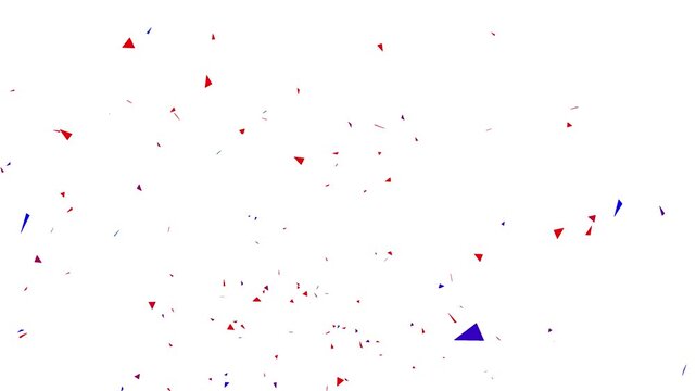 Realistic colorful confetti animation falling down, perfect for party, birthday, New Year celebration,confetti falling animationconfetti multicolor in white background.4k