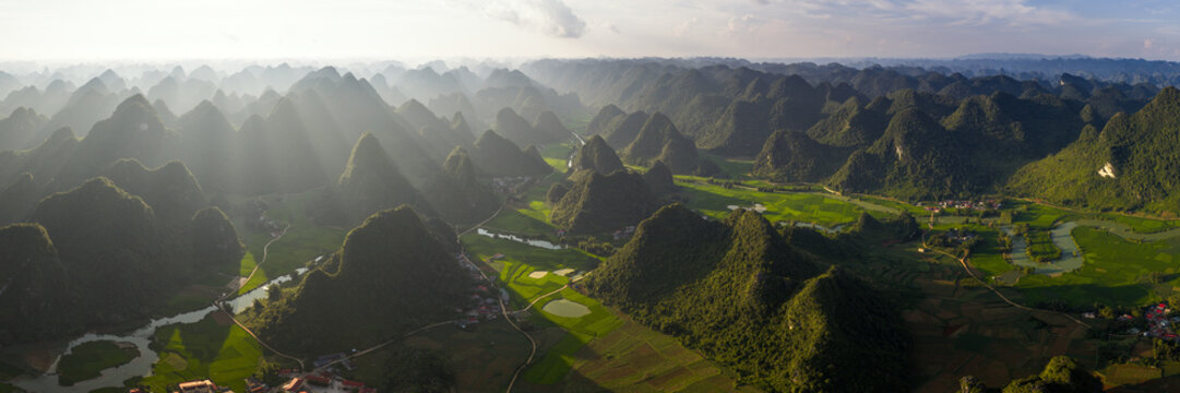 Phong Nam Valley Cao Bang Loop Aerial Vietnam