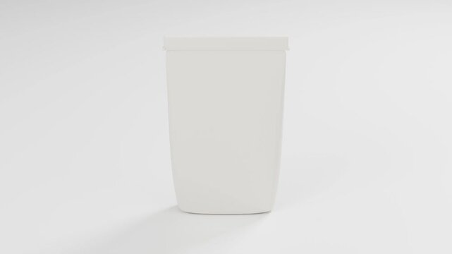 Sugarcane bagasse stand-up pouch bag 360 rotating turntable loop mockup