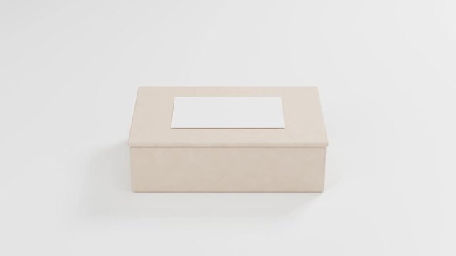 Corrugated kraft cardboard mailer box 360 rotating turntable loop mockup