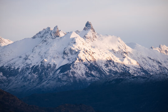 Snowy Mountain Peaks at Dawn