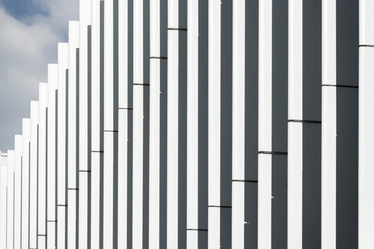 Steel‑structure facade of modern office building