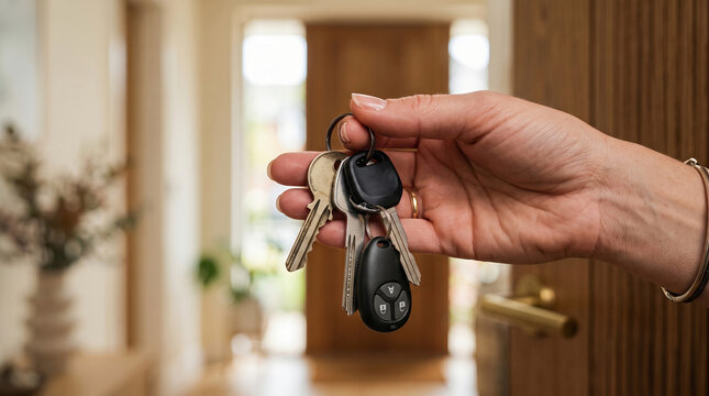 New home concept with keys in hand