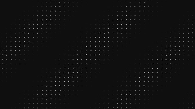 A dark, textured video sequence featuring a repetitive diagonal pattern of tiny white dots on a deep charcoal background, creating a subtle, tech-inspired aesthetic.
