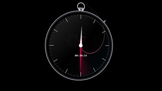 Seamless 3D abstract holographic chrono vortex loop for futuristic technology and sci-fi background