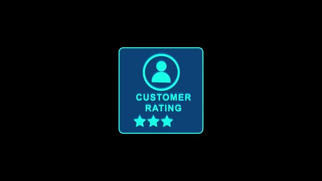 Showcasing a customer review with a profile icon, the score 3. three full white stars, and two empty stars, representing an average rating.4k vedio