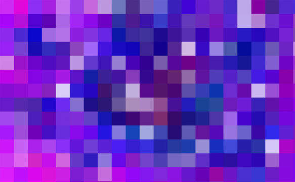 Abstract purple and blue square pixel mosaic pattern background