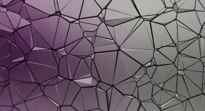 Abstract geometric purple and grey background featuring a modern low poly wireframe pattern for creative digital design projects and visual textures