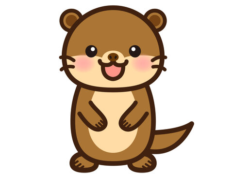 カワウソのべクターイラスト素材