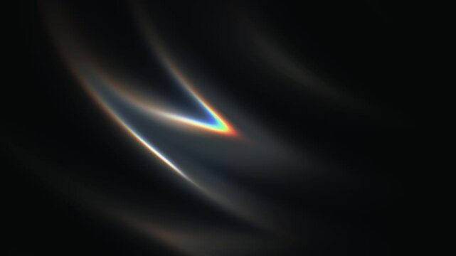 Abstract dark glass gradient with refracted light and iridescent glow seamless loop 4K