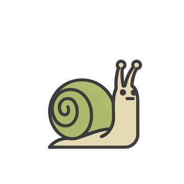 Cute cartoon snail illustration