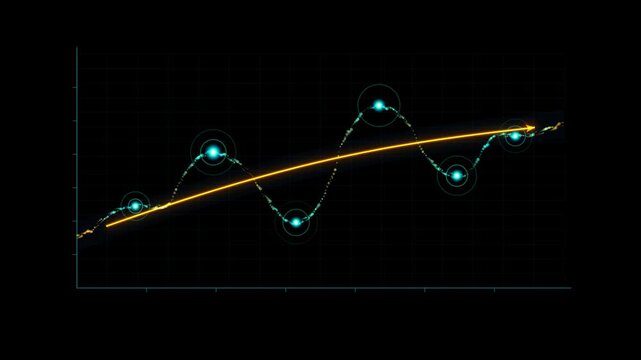 Data chart growth trend graph