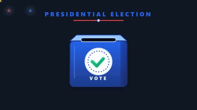 Presidential Election Ballot Dropping Into Voting Box