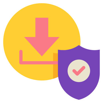 download save install prevent protect flat icon