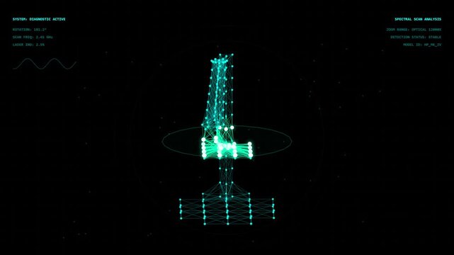 Futuristic Abstract Data Flow with Glowing Teal Lines on Black Background