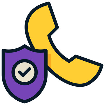 phone tel contact communication prevent protect filled outline icon