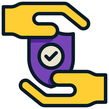 safety support prevent protect filled outline icon