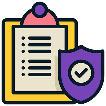 report clipboard document prevent protect filled outline icon