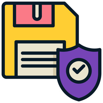 save file data backup prevent protect filled outline icon