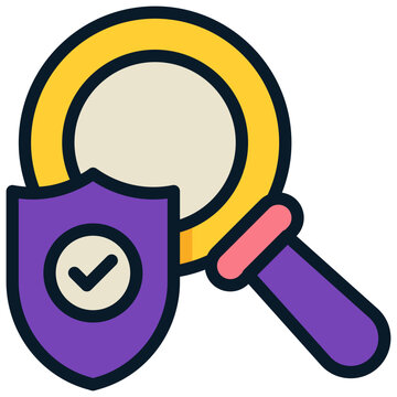 search finding prevent protect filled outline icon