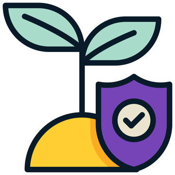 seed growth prevent protect nature filled outline icon