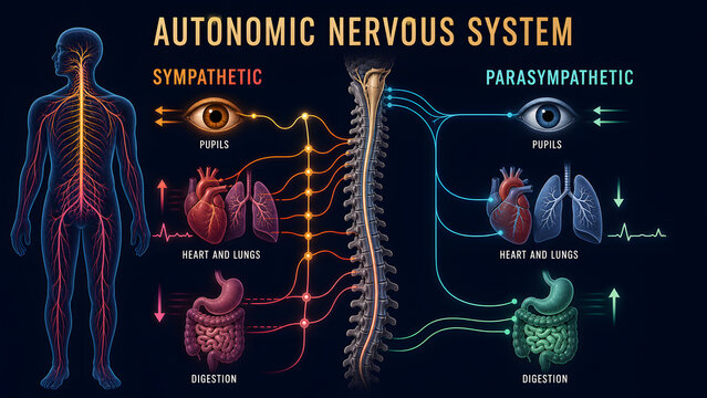 Autonomic Nervous System Compares Sympathetic and Parasympathetic