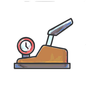 Mechanical time stamp device with gauge