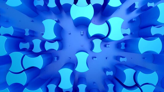 Background of Geometric Shapes. Abstract motion, loop, two color, 3d rendering, 4k resolution

