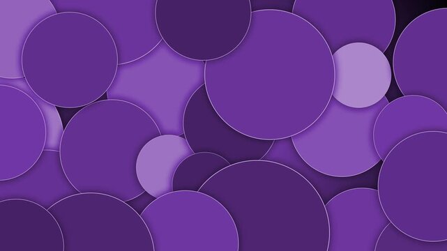 Abstract background of overlapping paper circles with soft shadows and a clean minimal look animation