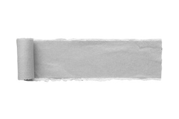 Obraz premium Gray rolled paper banner decorative cutout suited to print and web design