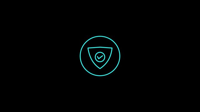 Cybersecurity Shield Icon with Verified Checkmark for Digital Trust, Online Protection, Authentication, and Professional Technology Branding on Dark Background
