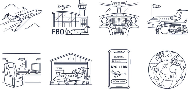 hand drawn illustrations of the famous landmarks