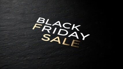 Fototapeta premium black friday sale typography on matte black slate for premium e-commerce advertisement background