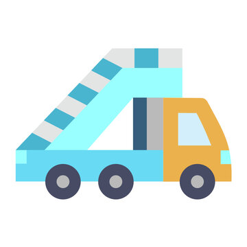 Ladder Truck Vector Design Icon Style