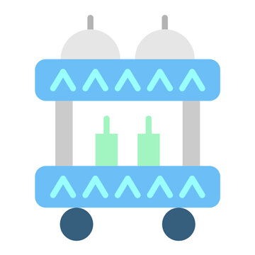 Airplane Food Trolley Vector Design Icon Style