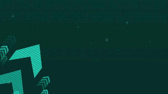 Abstract arrow shapes on a dark starry background with copy space suitable for business progress and technology themes animation