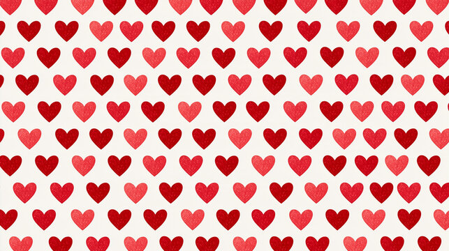 Seamless heart pattern design featuring a romantic love texture, decorative heart motif ideal for cute wallpaper and abstract heart art projects, with copy space
