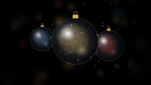 Abstract Luminous Crystalline Holiday Ornaments Seamless Loop with ...