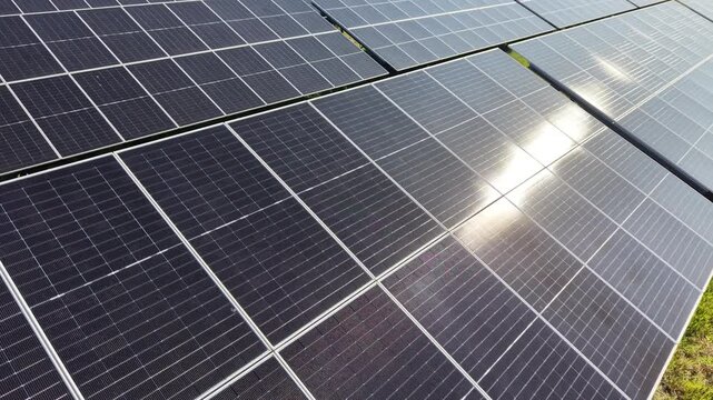 Clean energy production on grassy field
