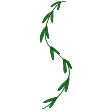 bamboo leaves isolated on white background