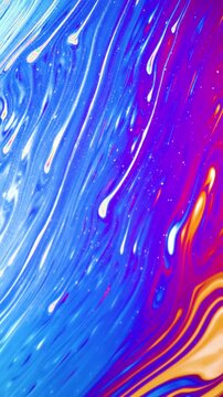 Macro shot of a soap bubble creates a colorful and psychedelic background